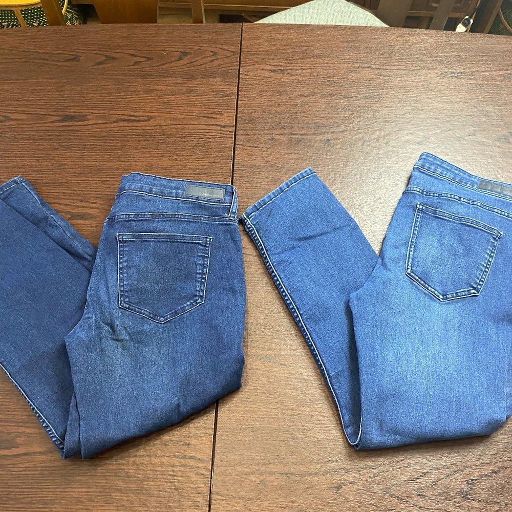 2 Calvin Klein Jeans Womens Size 12 Slim Boyfriend Cotton Blend Pre-owned Blue